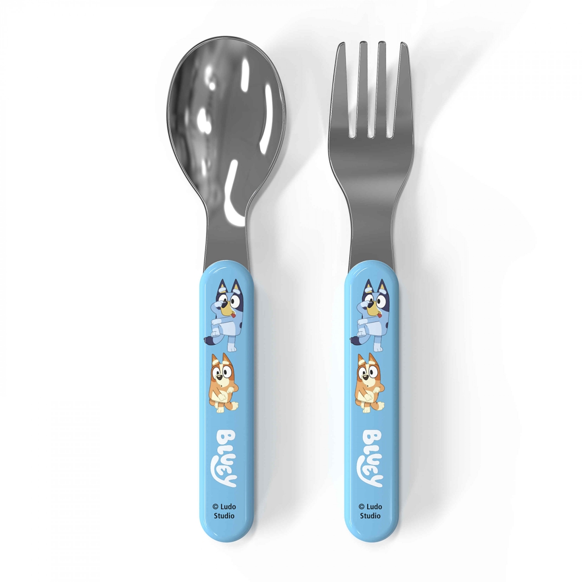 Picture of Bluey 874996 Kids Fork & Spoon Dinner Utensils&#44; Blue