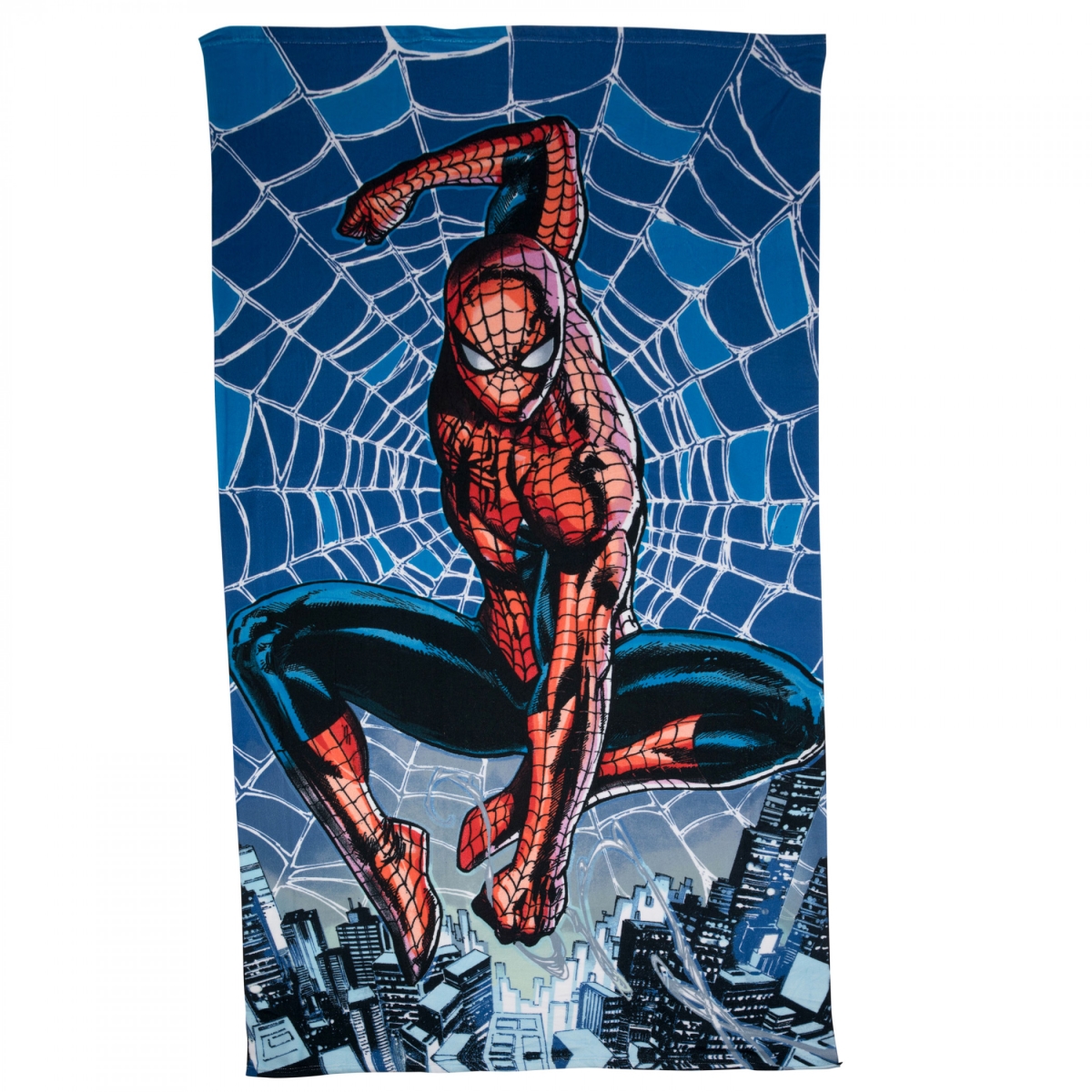 Picture of Spider-Man 875264 40 x 72 in. Spider-Man City in Webs Oversized Beach Towel&#44; Blue