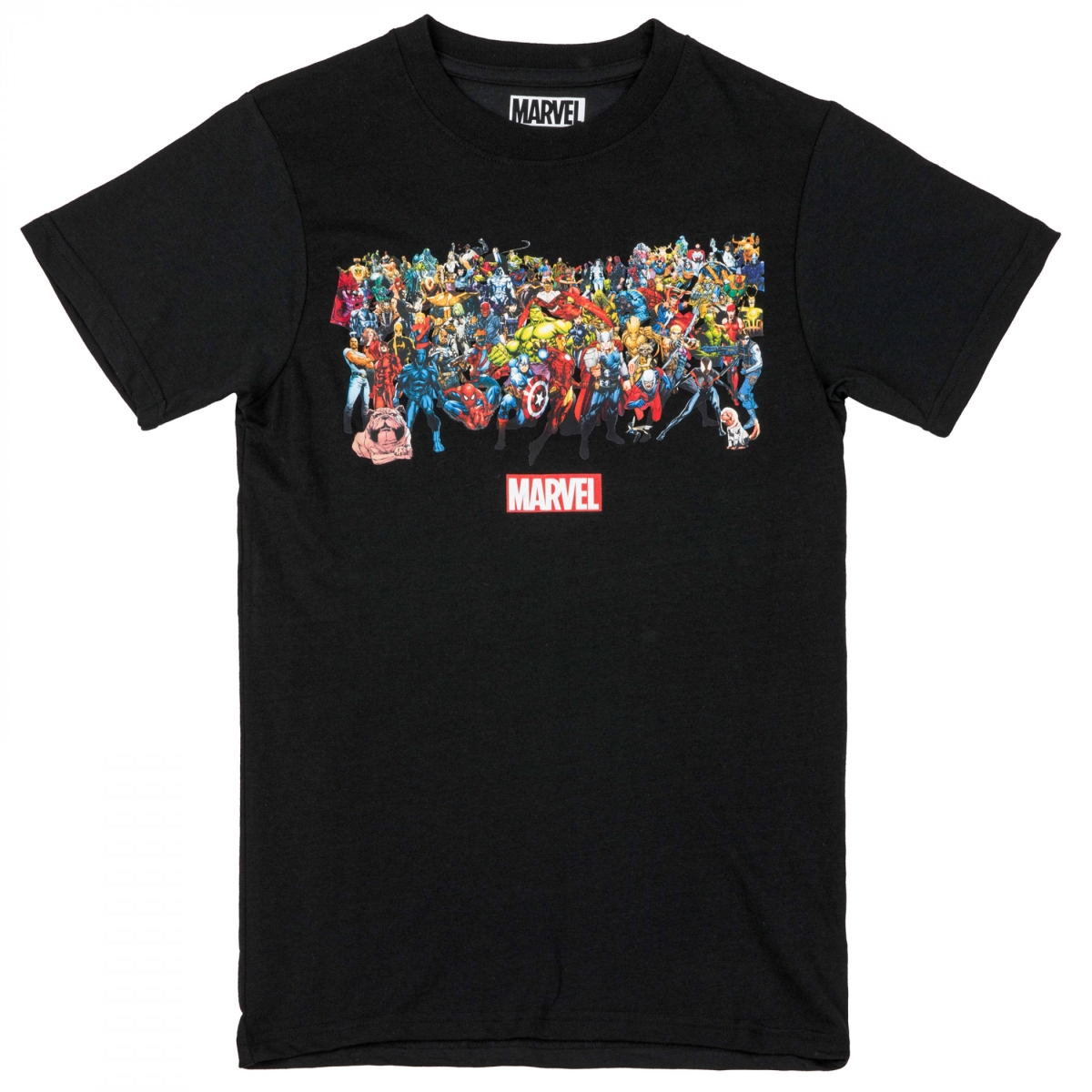 874458-medium Marvel Heroes Full Cast T-Shirt, Black - Medium