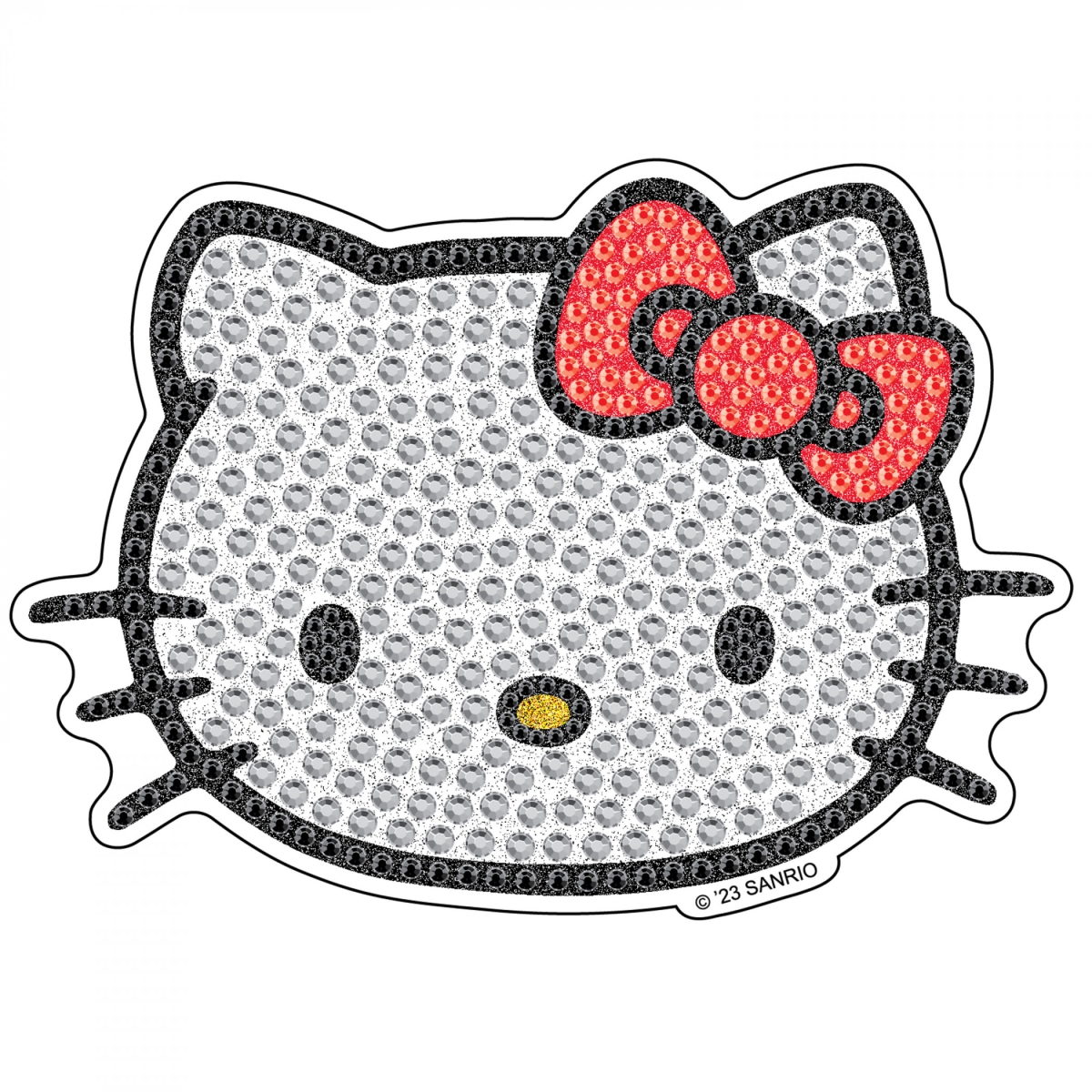 Picture of Hello Kitty 875069 Hello Kitty Full Bling Aluminum Car Decal&#44; Silver