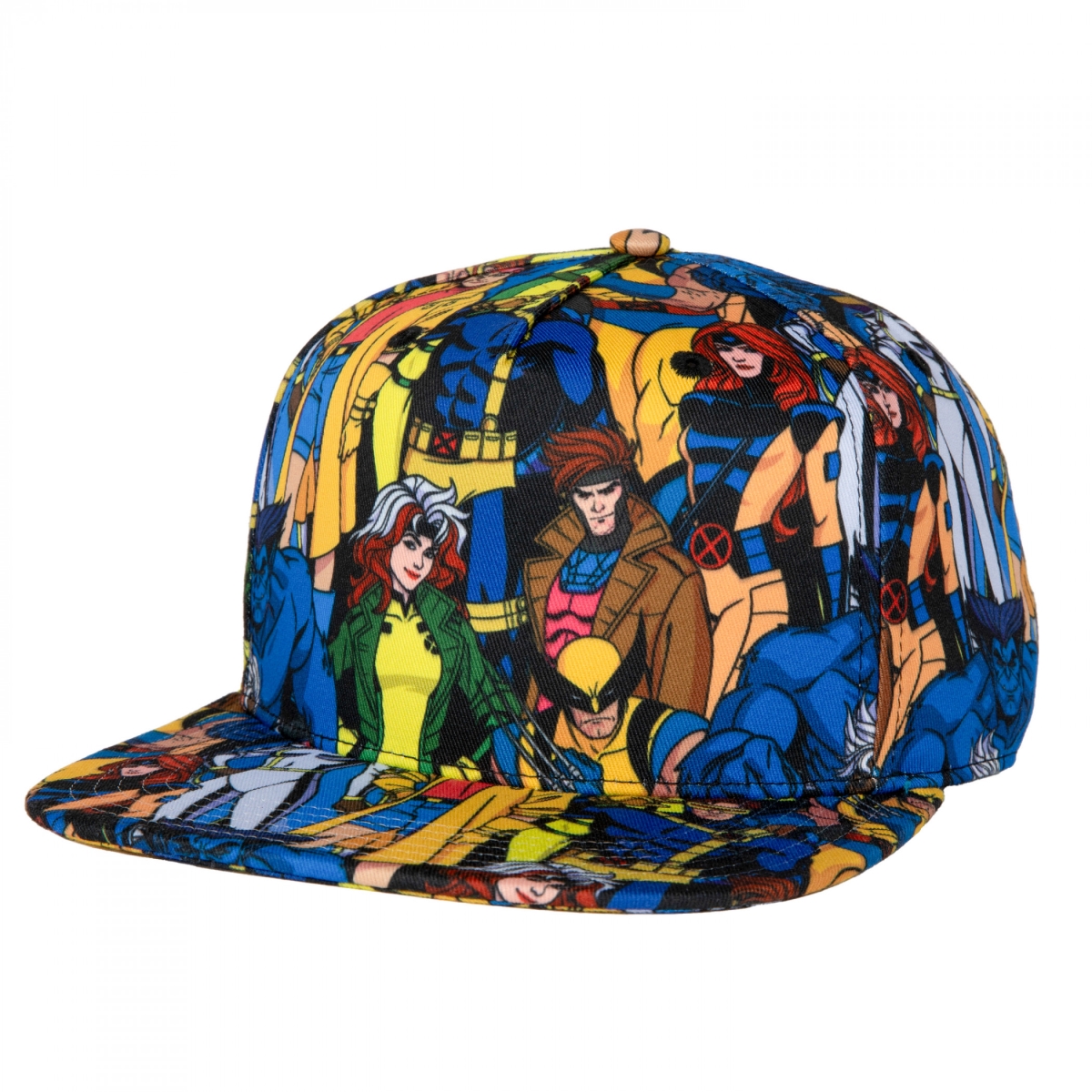 Picture of X-Men 869324 X-Men Mutants Collage Flat Brim Snapback Hat