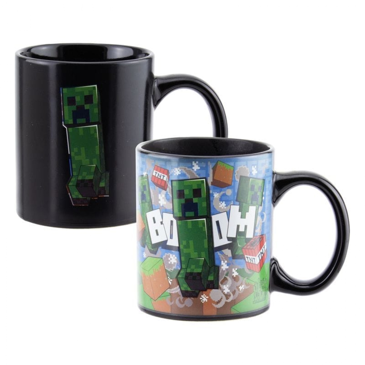 Picture of Minecraft 875392 10 oz Minecraft Creeper Heat Change Ceramic Mug, Black