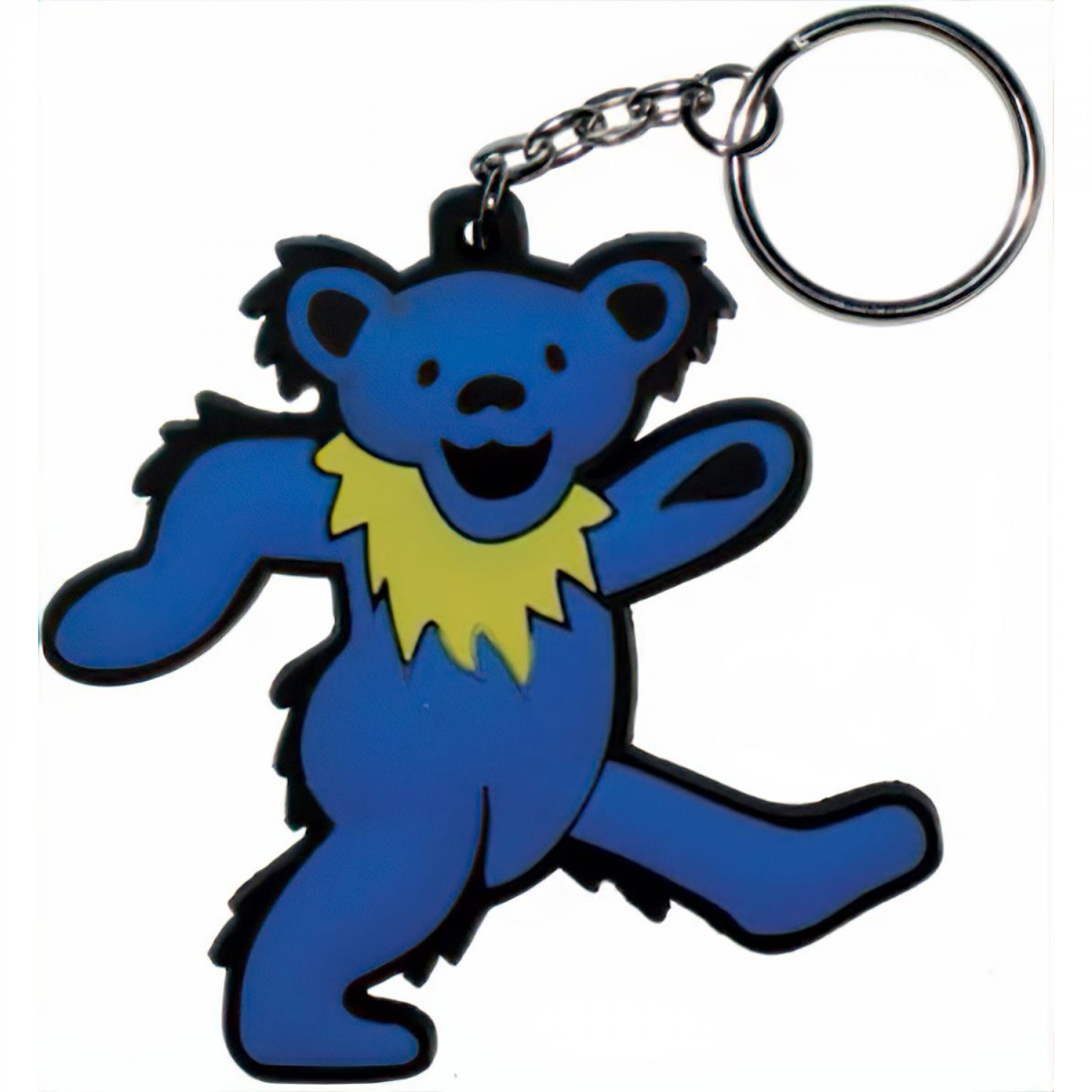 Grateful Dead Bear Rubber Keychain - Blue