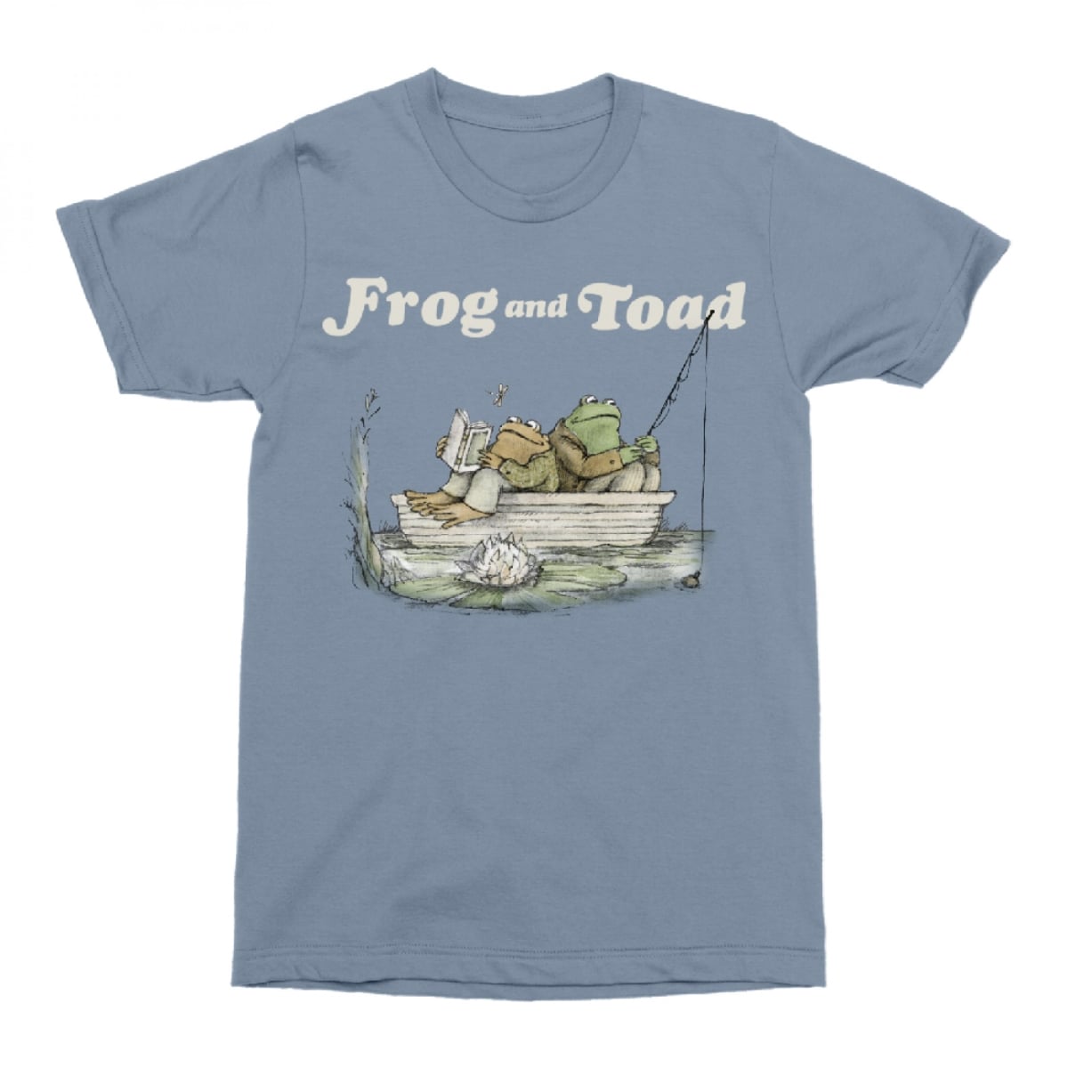 875087-large Frog & Toad Fishing & Reading T-Shirt, Blue - Large