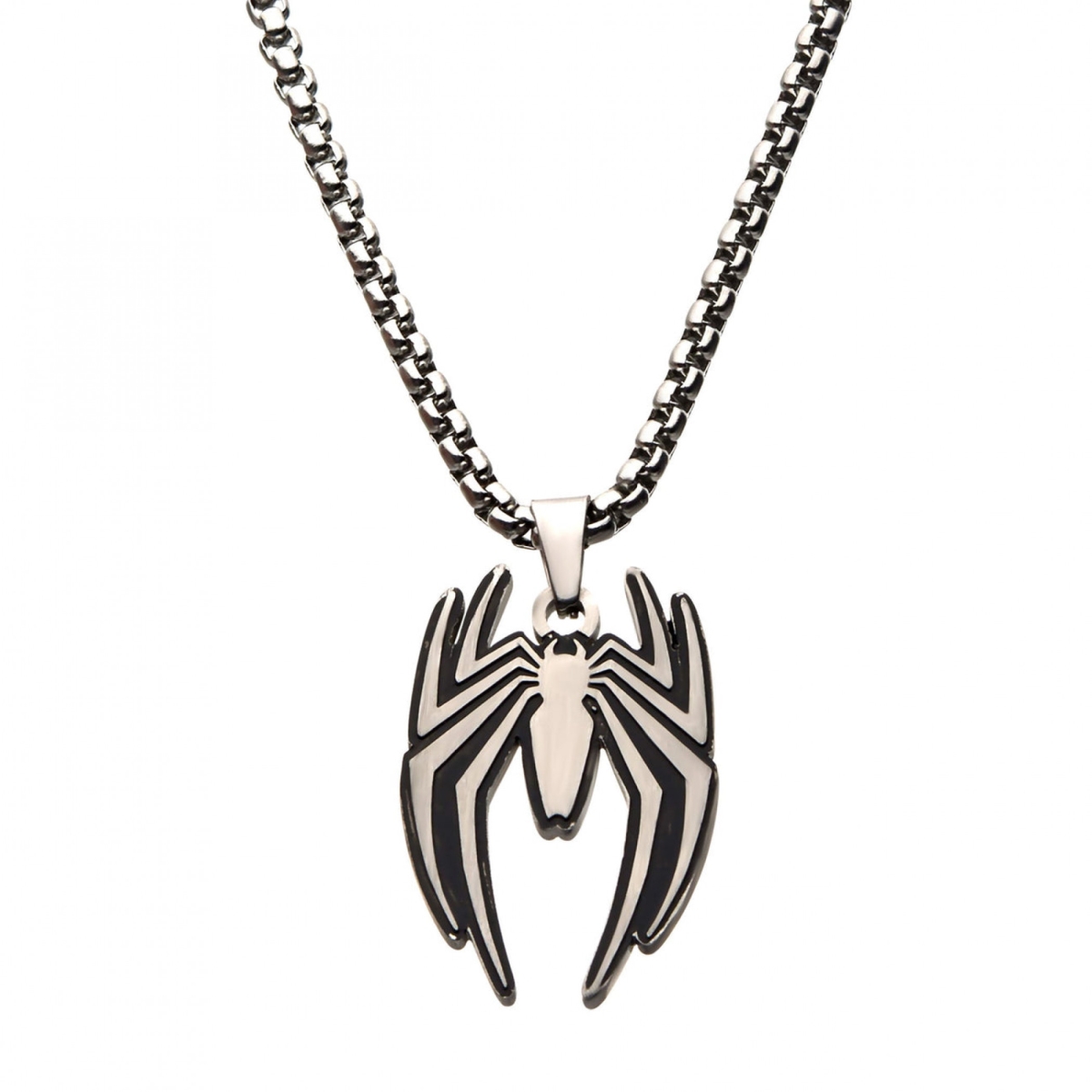 22 in. Game Logo Pendant Necklace for Women, Silver