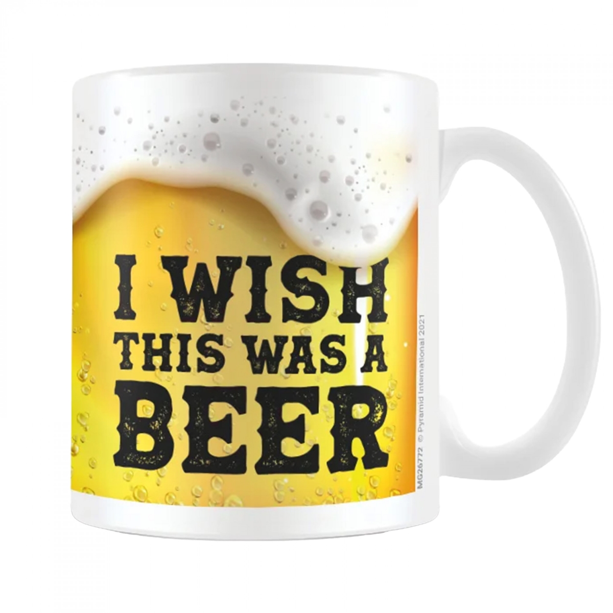 Picture of Drinking 877635 11 oz I Wish this was Beer Ceramic Mug, Multi Color