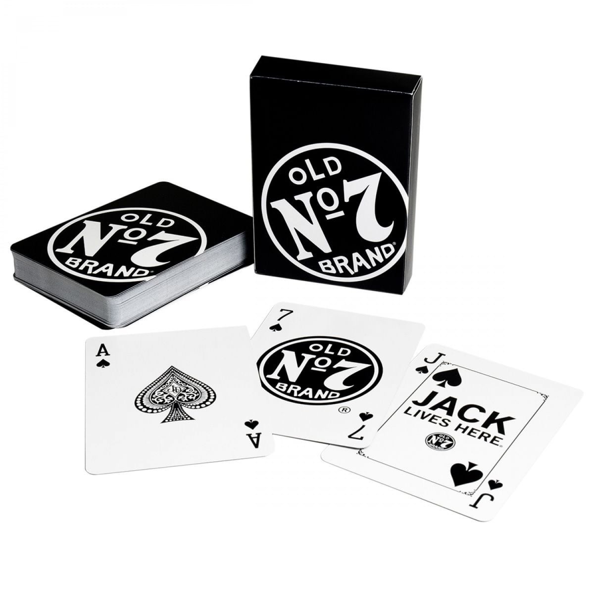 880145 Old No. 7 Deck of Playing Cards, Black & White