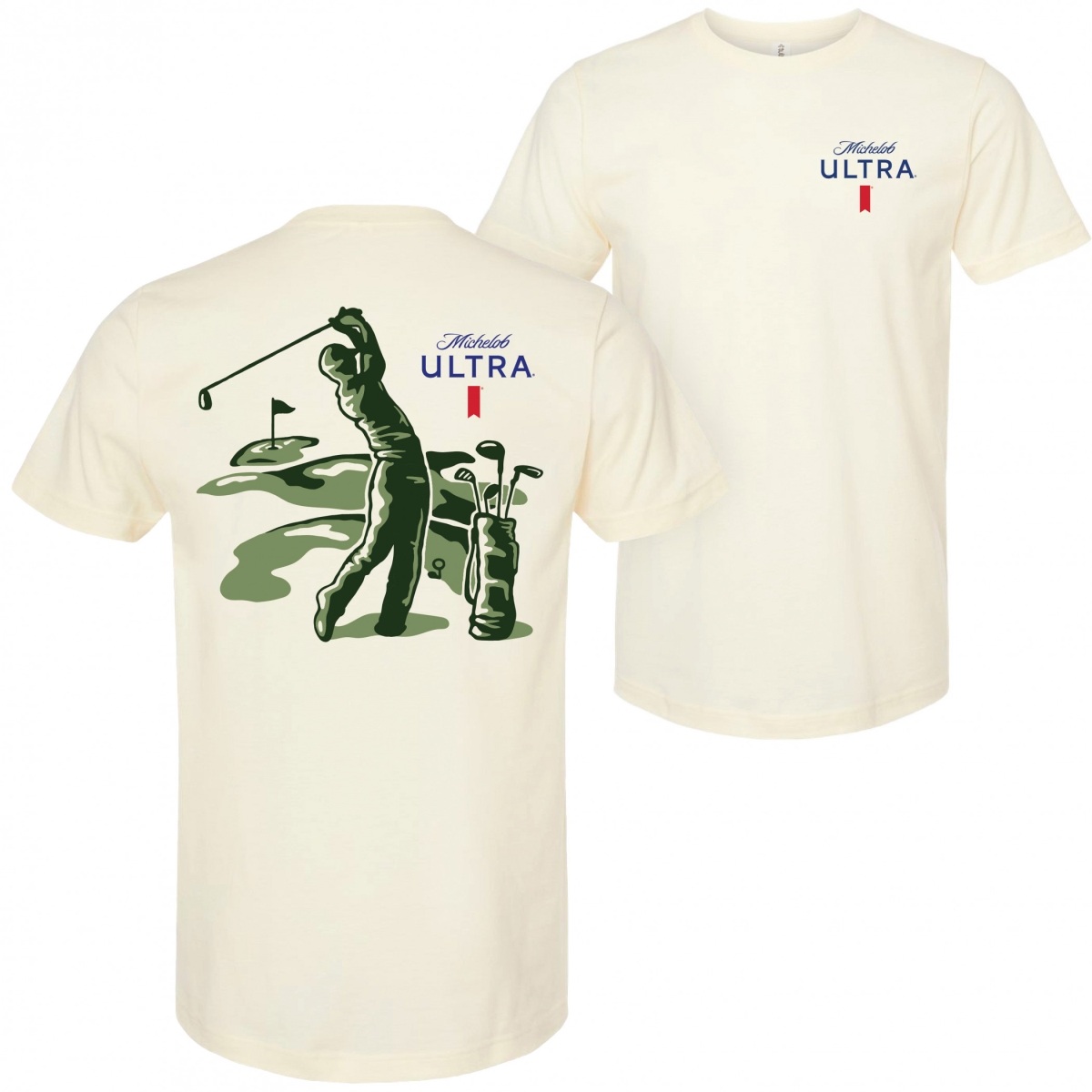 880978-medium Ultra Golfing Hole in One Front & Back Print T-Shirt - Medium