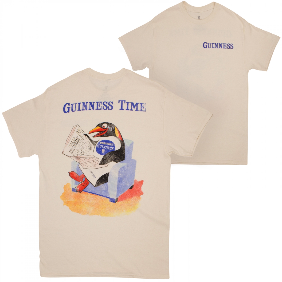 881003-medium Time Penguin Front & Back Print T-Shirt - Medium