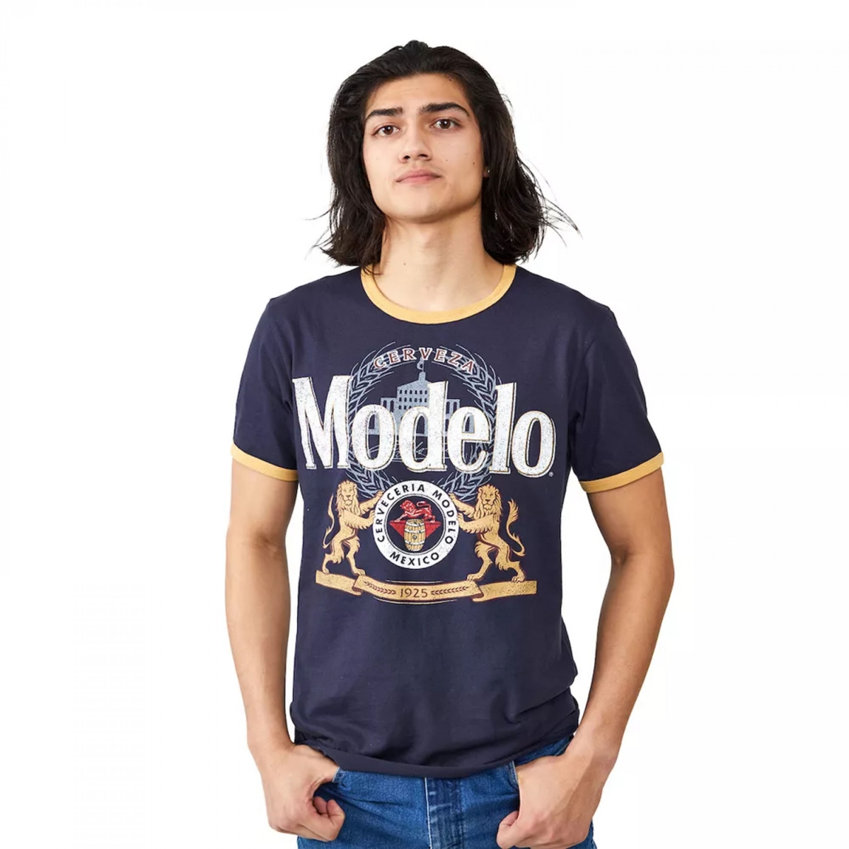 880528-xlarge Cerveza Vintage Ringer T-Shirt - Extra Large -  Modelo Especial