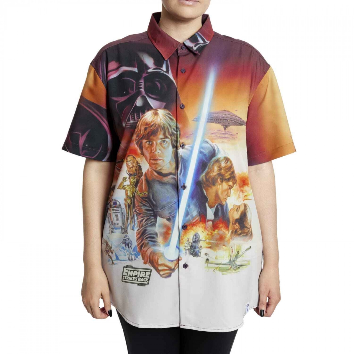 880892-medium Empire Strikes Back Poster Camp Shirt by Loungefly - Medium