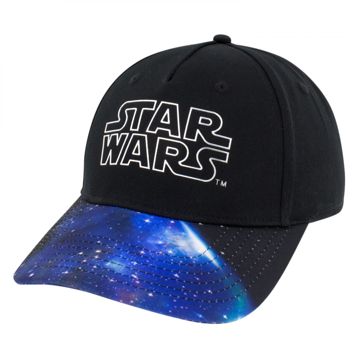 881804 Galaxy Bill Baseball Cap, Black & Blue - One Size