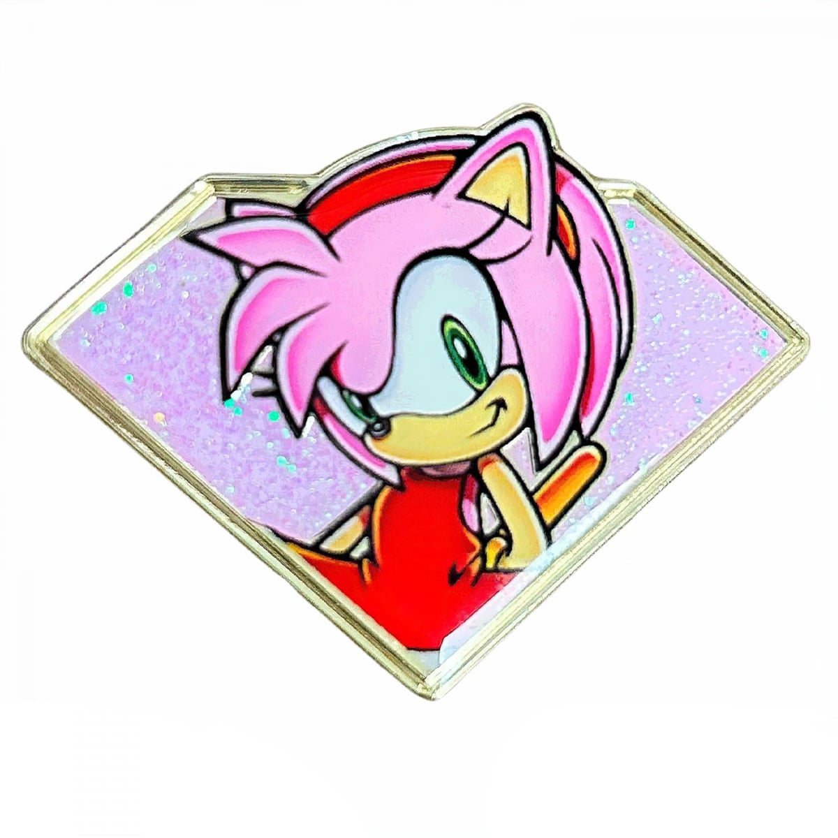 Emerald Amy Enamel Pin - Pink - 1.5 in - Officially Licensed Collectible