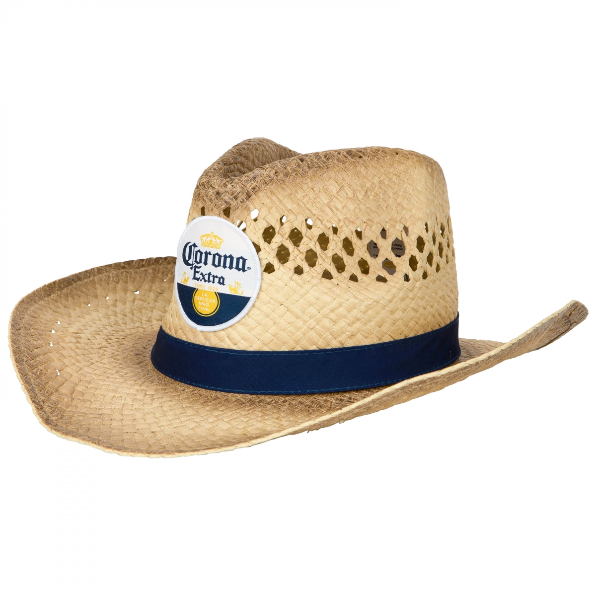871363 Logo Blue Band Straw Cowboy Hat