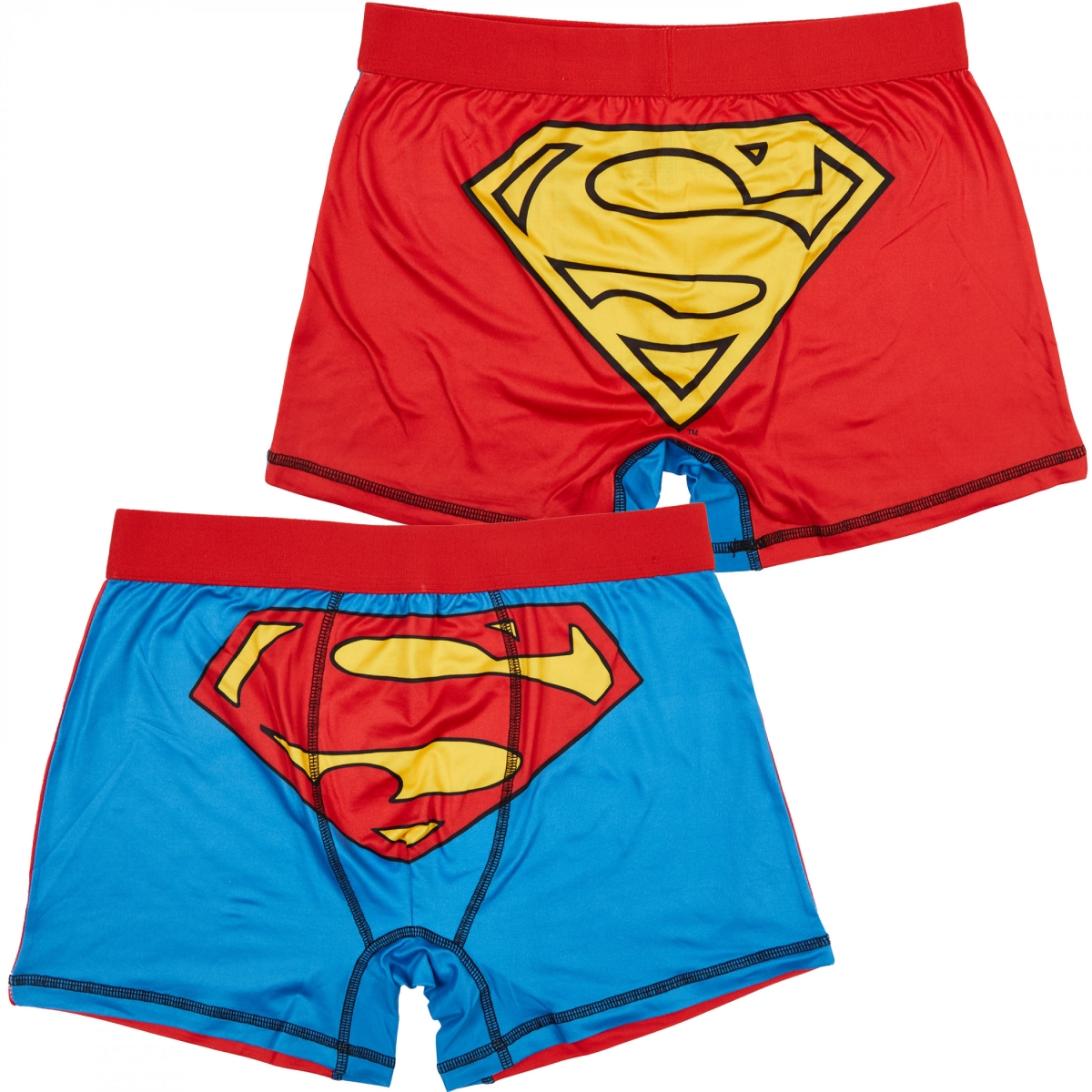879858 Men's Underwear Boxer Briefs - Blue/Red - Extra Large - Iconic Logo Design