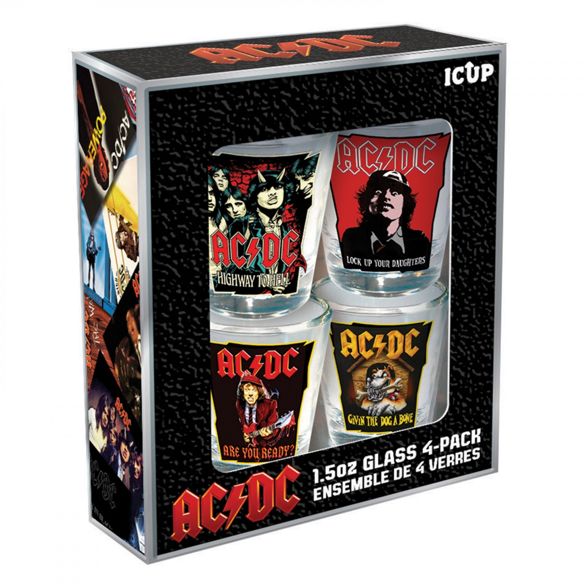 Picture of AC-DC 881099 Icons Shot Glass Set - Pack of 4