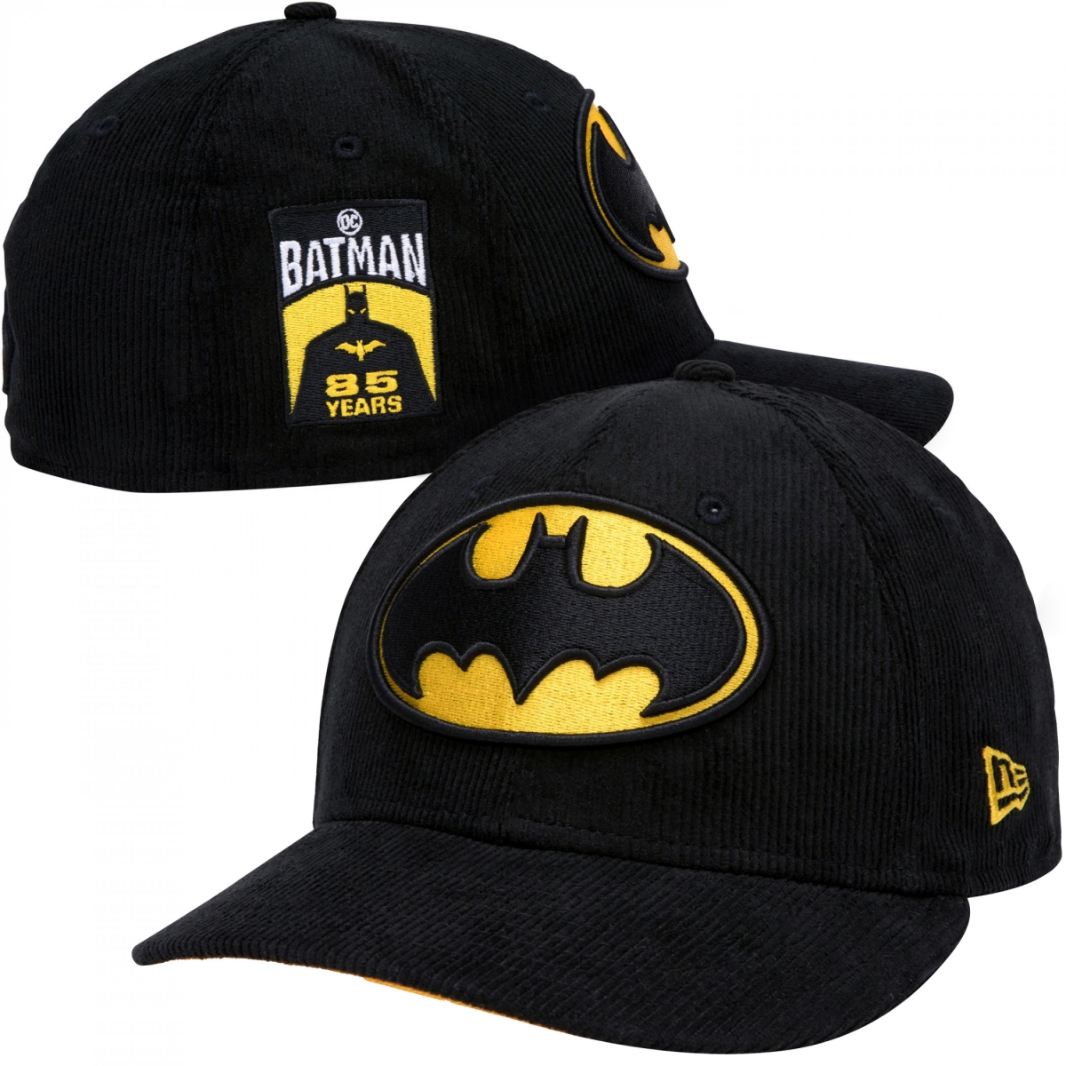 Picture of Batman 881418-73-8fitte 85th Anniversary Corduroy Low Profile Era 59 Fifty Fitted Hat - 7.375 Fitted