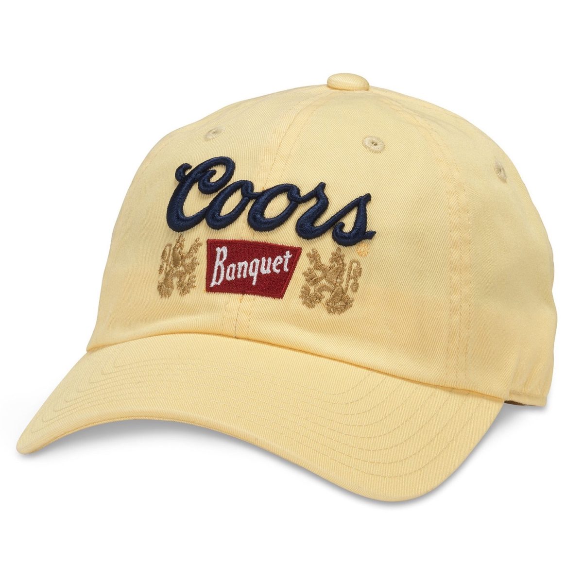 Banquet Beer Faded Vintage Yellow Hat