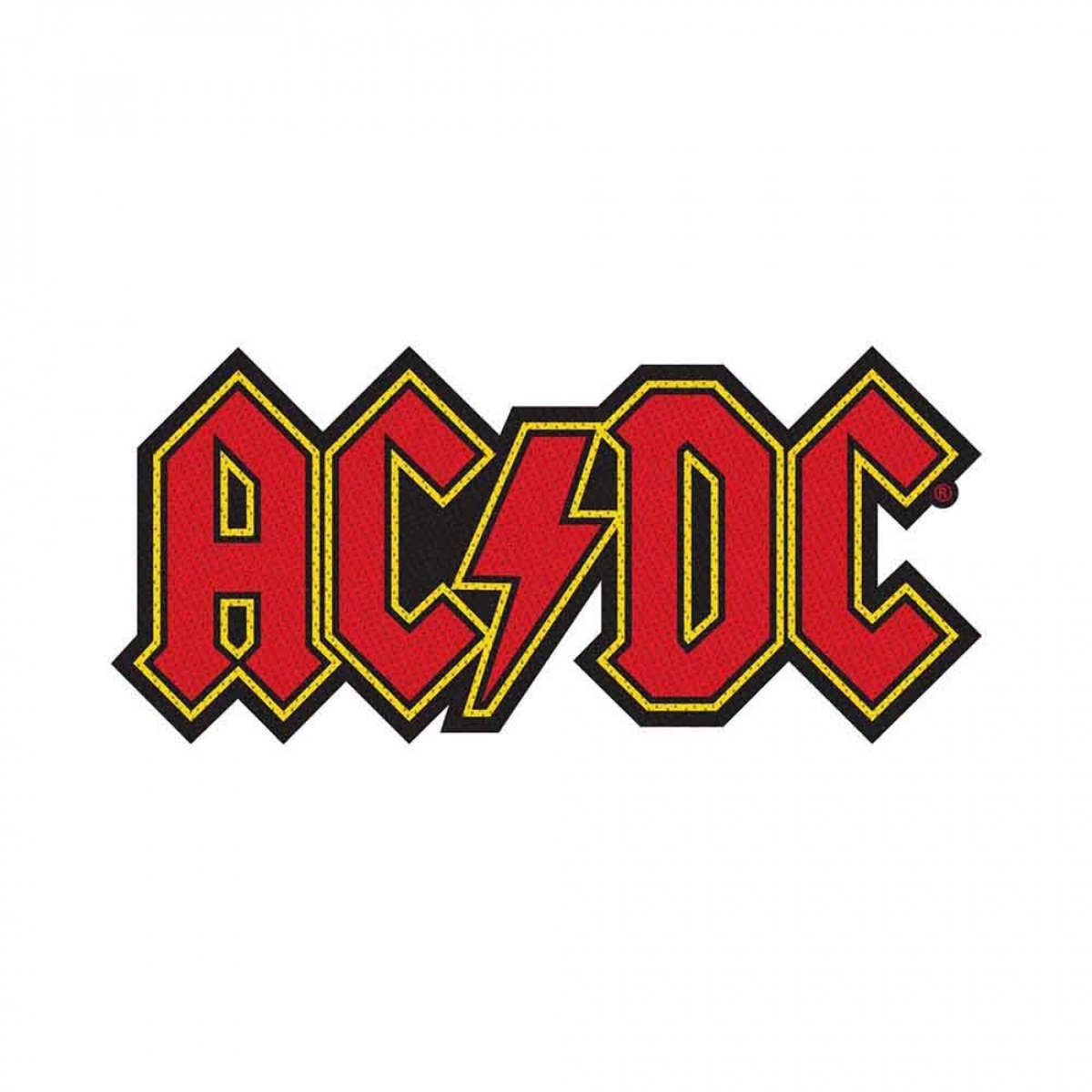Picture of AC-DC 886553 Woven Logo Iron On Cut - Out Patch