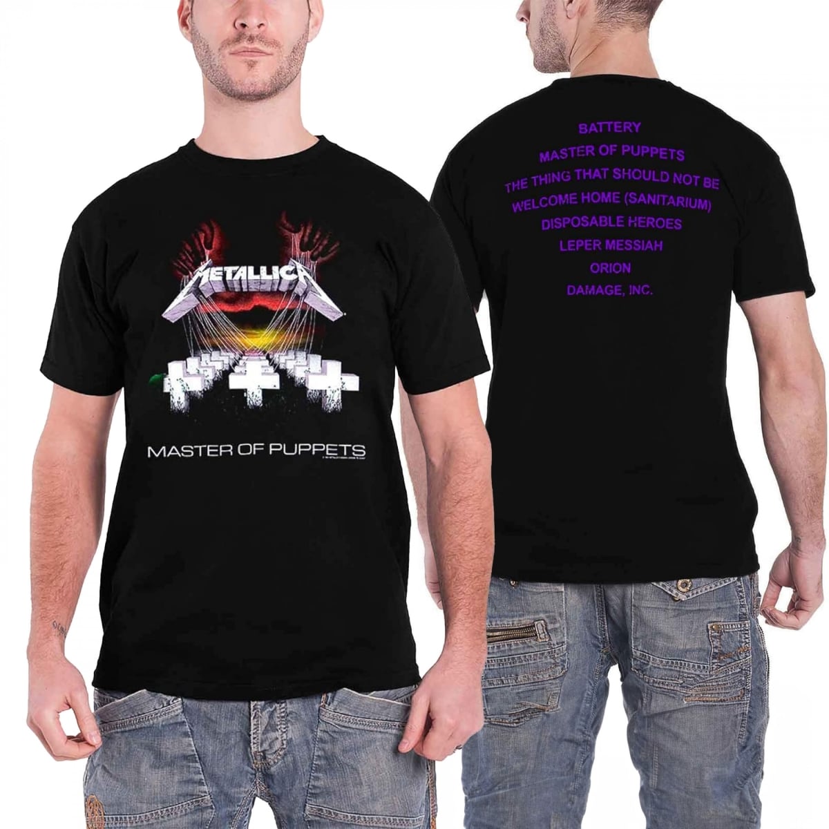 884391-medium Master of Puppets Track List T-Shirt - Medium