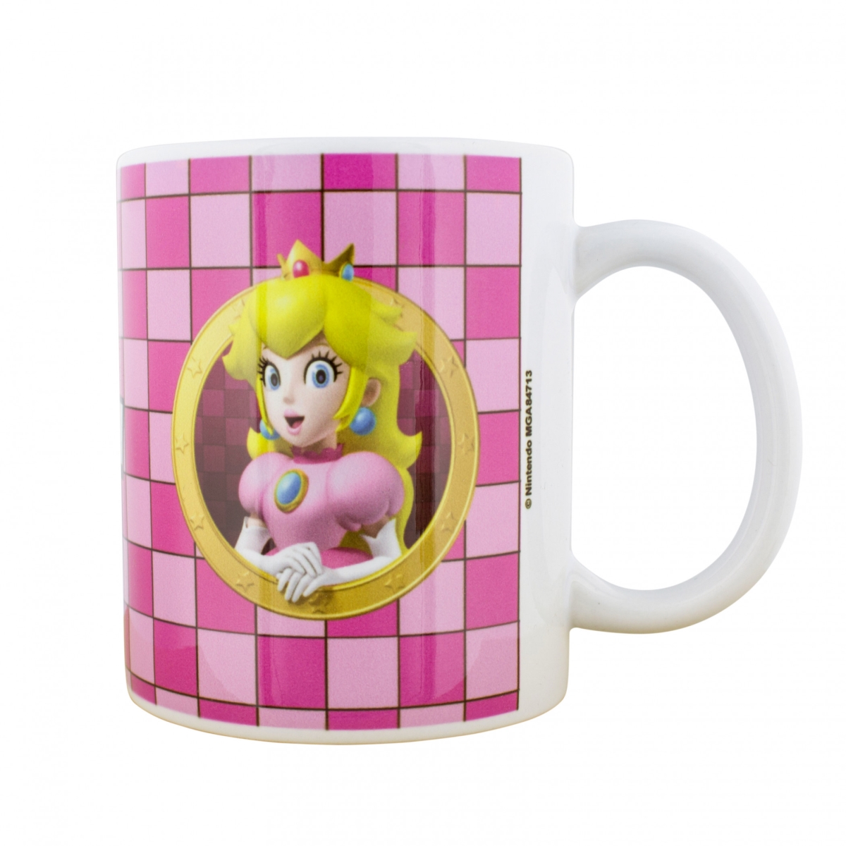 Picture of Super Mario Bros 884428 Bros Princess Peach Checkered 11 oz Ceramic Mug