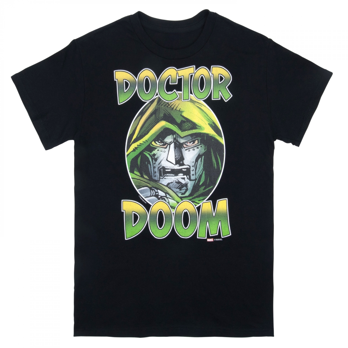 887404-large Dr. Doom Face Graphic Print T-Shirt, Black - Large