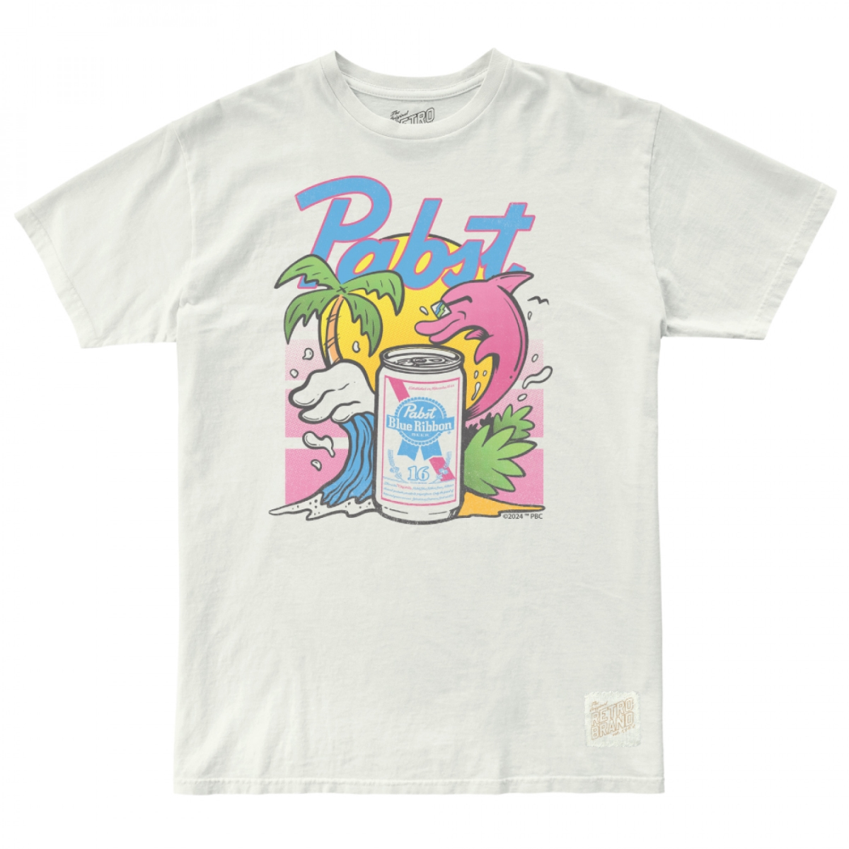 889726-xlarge  Pink Dolphin T-Shirt, White - Extra Large
