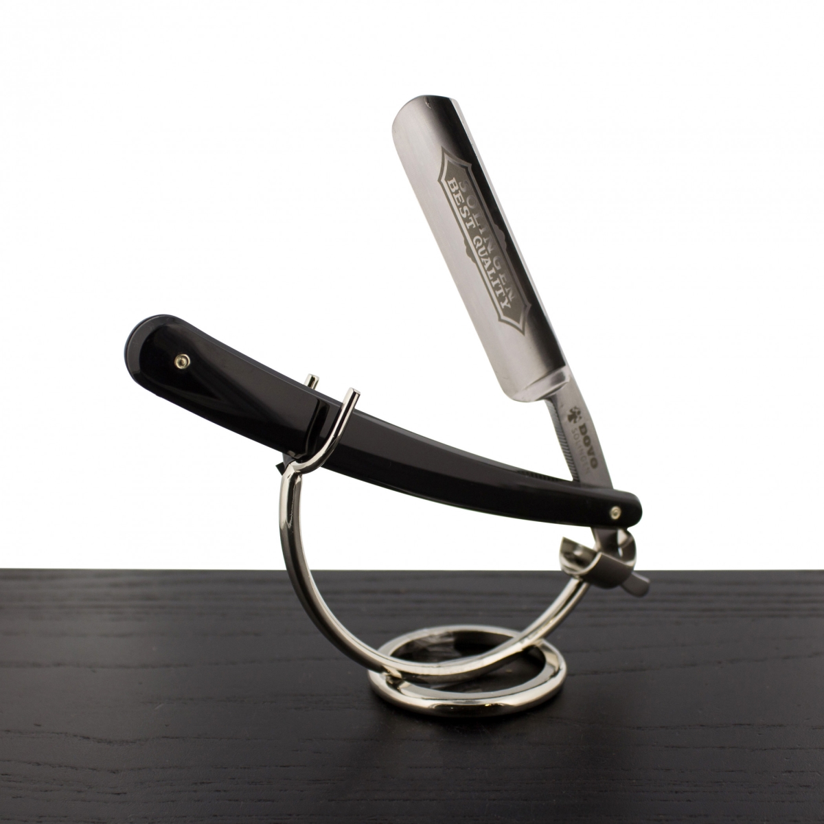 Picture of Dovo SR-DOV-100581-NH 0.62 in. Dovo Black Handle Straight Razor