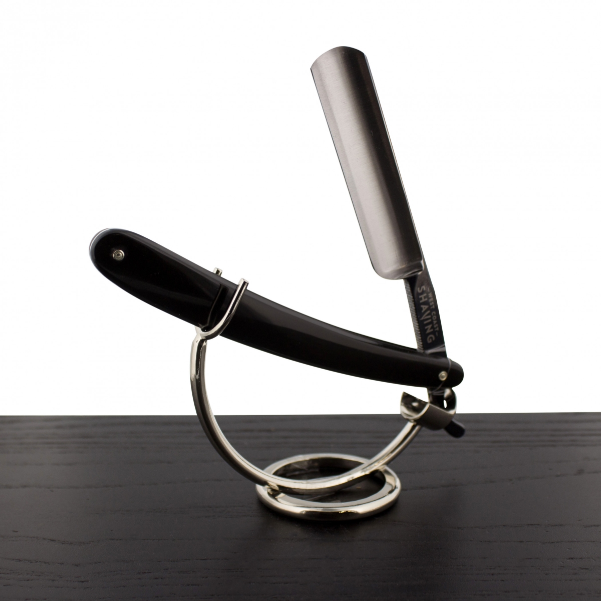 Picture of West Coast Shaving SR-WCS-150 0.62 in. Carbon Steel WCS Black Straight Razor
