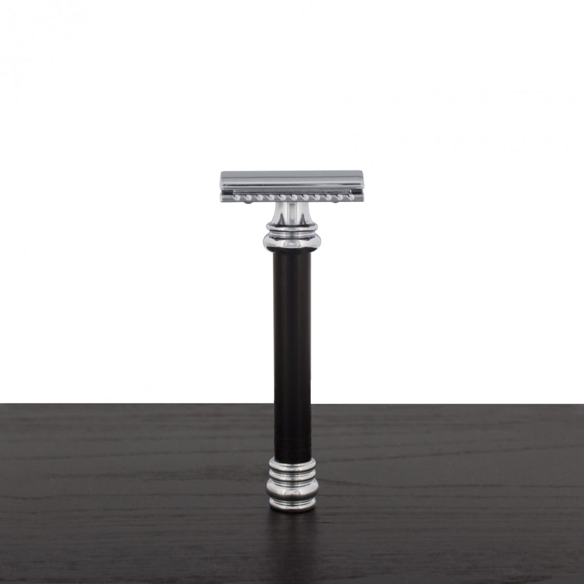 Picture of Merkur RZ-MER-38BLK Merkur Black Handle 38 HD Barber Pole Safety Razor - 38BLK