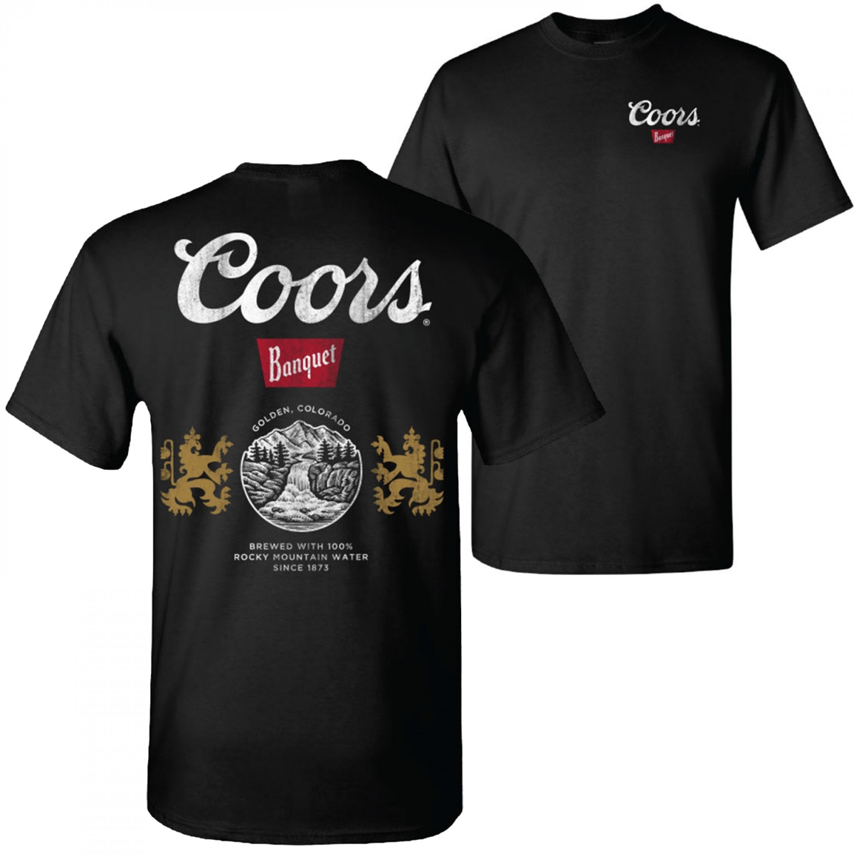 887020-medium  Banquet Can Logo Front & Back Print Black T-Shirt, Medium