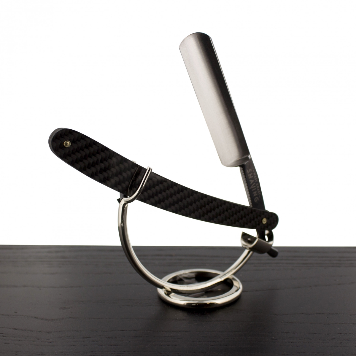 Picture of West Coast Shaving SR-WCS-400 0.62 in. Carbon Steel WCS Carbon Fiber Straight Razor