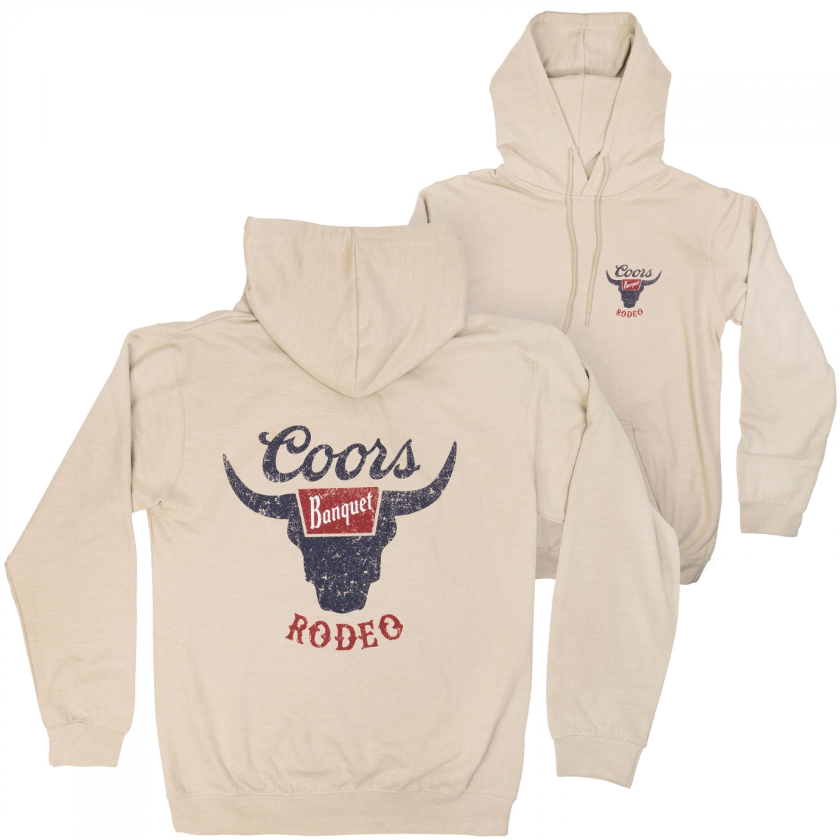 885197-xlarge  Banquet Rodeo Logo Sand Pull-Over Hoodie - Extra Large