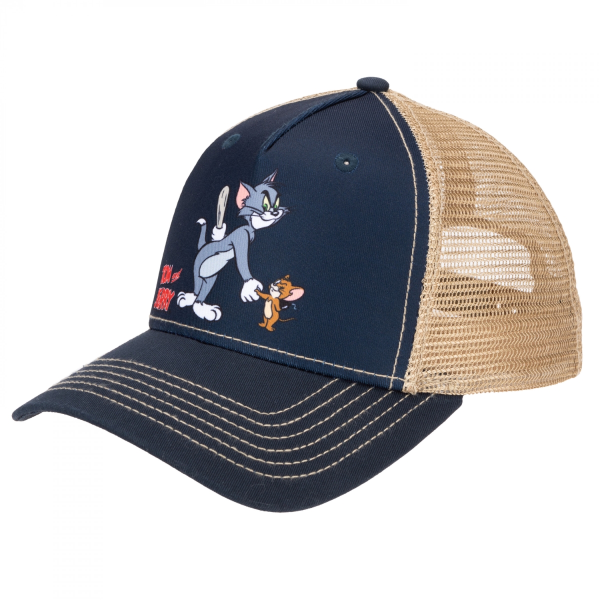 889149  Shaking Hands Low Profile Snapback Hat - Navy & Khaki
