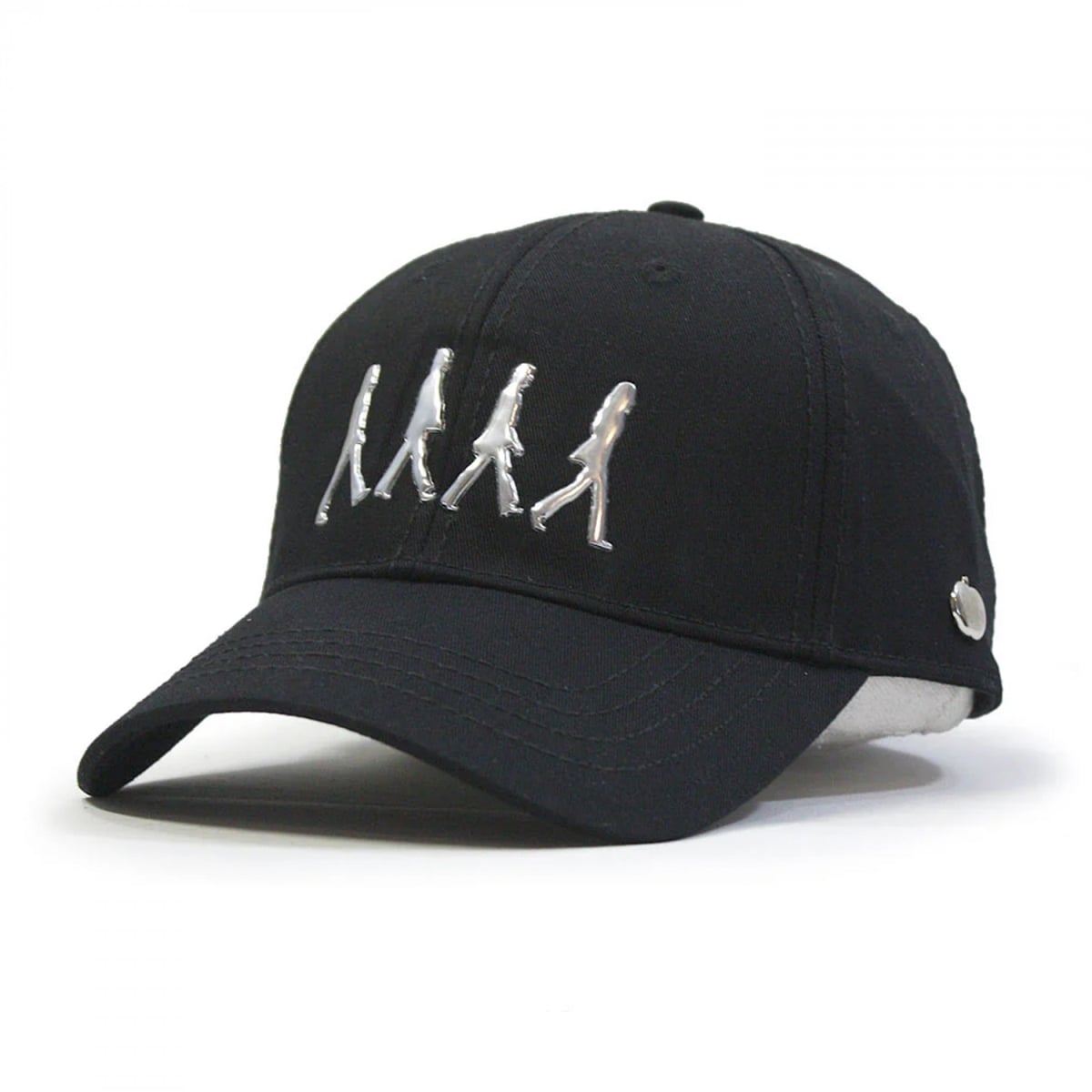 887556 The  Abbey Road Silver Side Apple Snapback Hat - Black