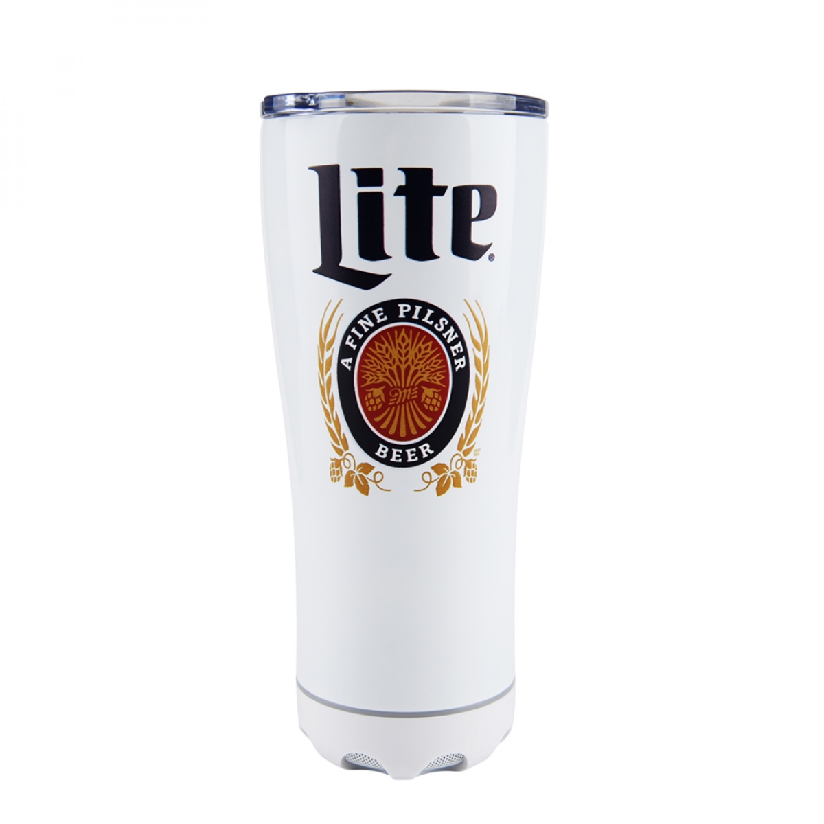 Picture of Miller Lite 888841 Miller Lite Stainless Steel Tumbler with Built in Bluetooth Speaker