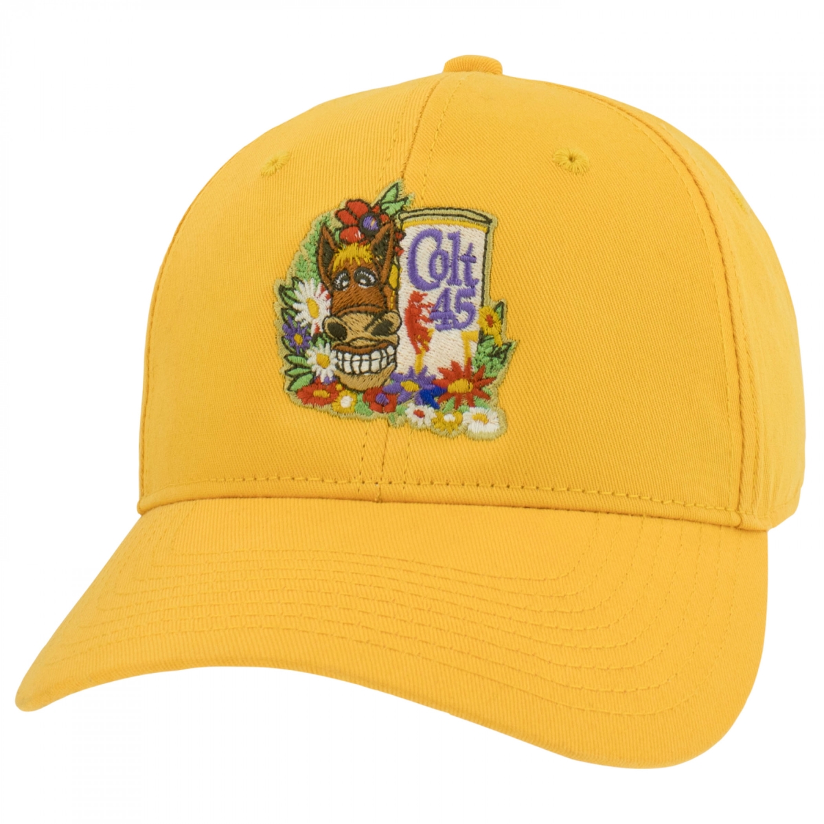 887599  Spicoli Vintage Embroidered Florals Adjustable Hat - Gold