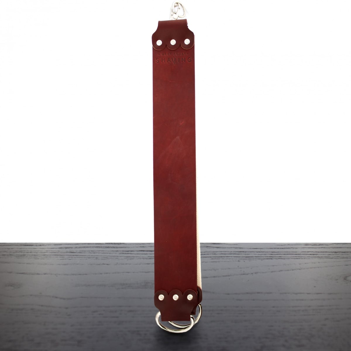 ST-WCS-002 3 in. WCS Latigo Leather & Canvas Strop - Mahogany