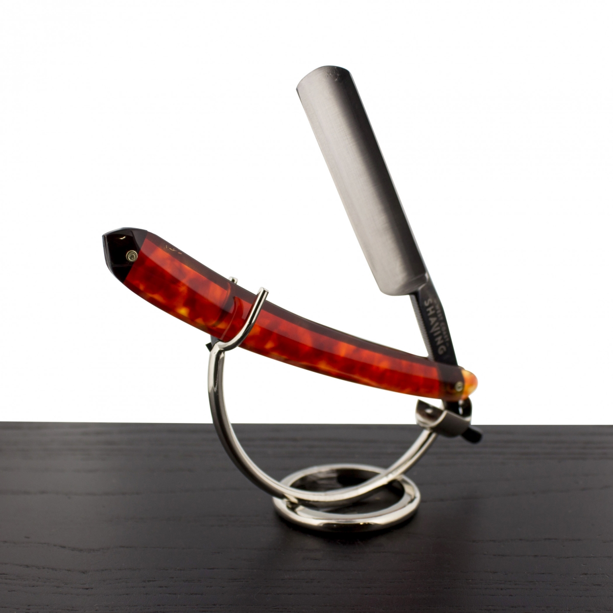 Picture of West Coast Shaving SR-WCS-501 0.62 in. Carbon Steel WCS Red Tortoise Shell Straight Razor
