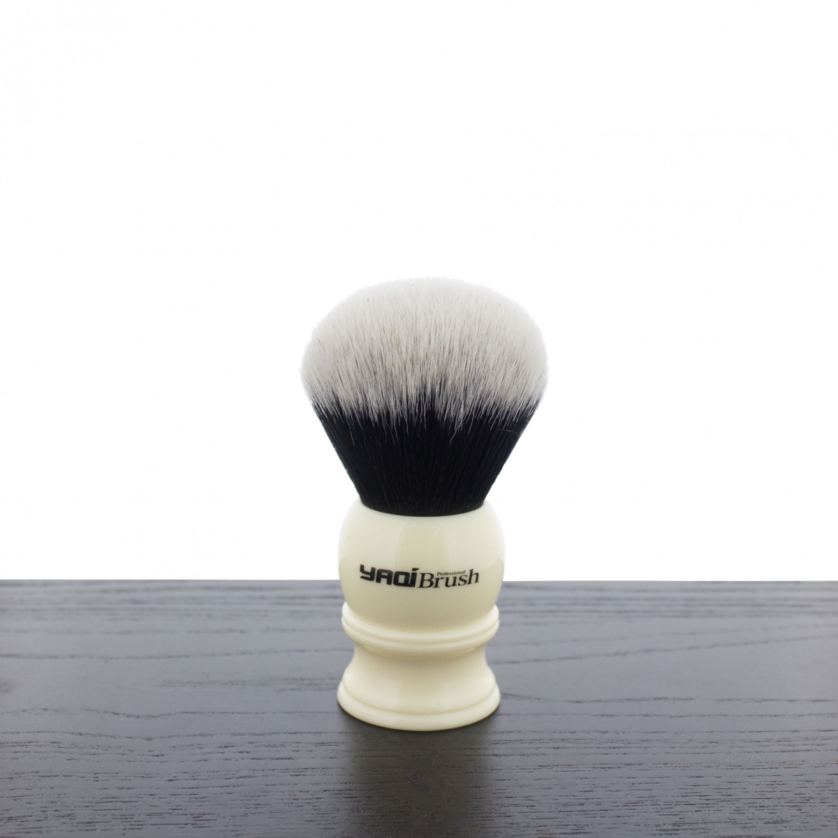 SB-YAQ-014 22 mm  White Handle Synthetic Shaving Brushes, Tuxedo Knot