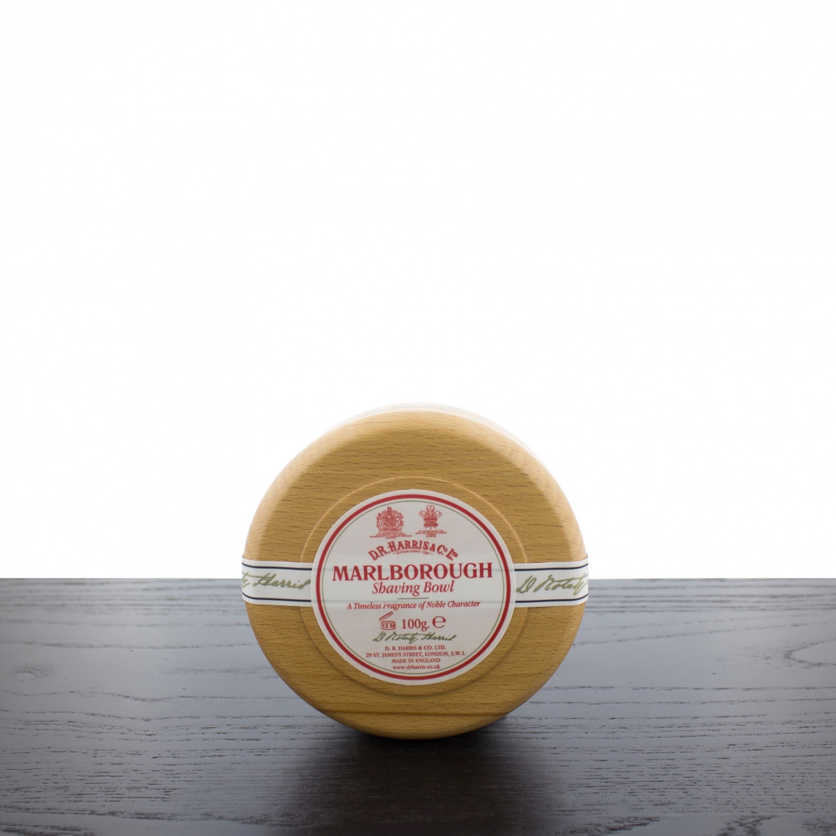 SS-DRH-MAR  Marlborough Shaving Soap in Beech Wood Bowl