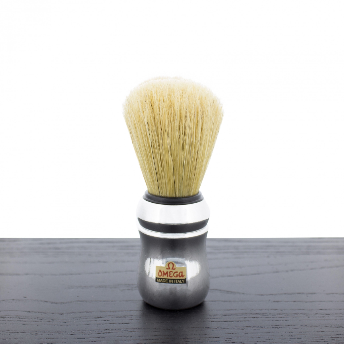 SB-OME-10083  Professional Boar Hair Shaving Brush, Chrome