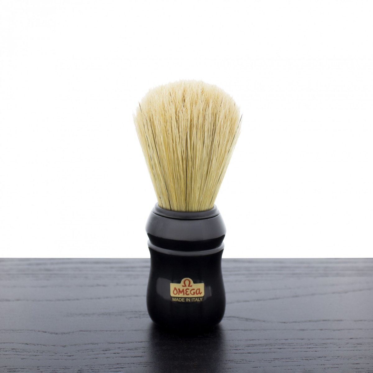 SB-OME-10049B  10049 Professional Boar Shaving Brush, Black Handle