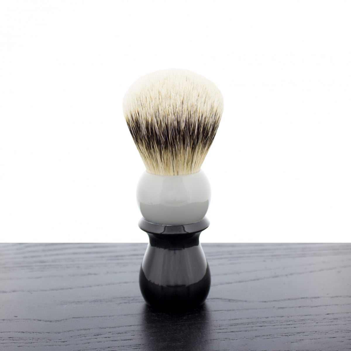 SB-WCS-203 WCS Two-Tone Tall Silvertip Shaving Brush, Gray & Black