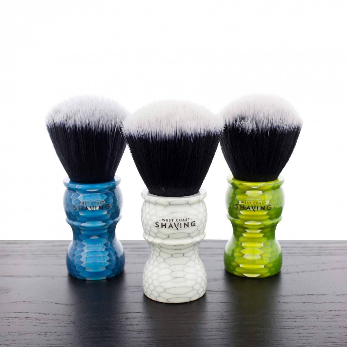 SB-WCS-105 WCS Synthetic Shaving Brushes, Honeycomb - Blue