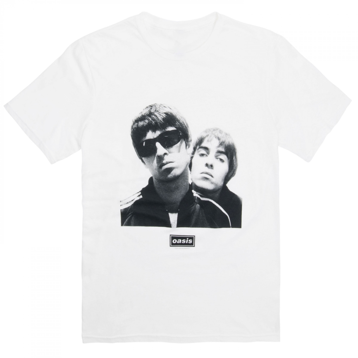 887705-large Oasis Noel & Liam Square Photo T-Shirt, White - Large