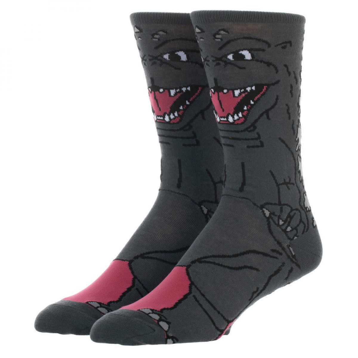889089  360 Character Print Crew Socks - Green