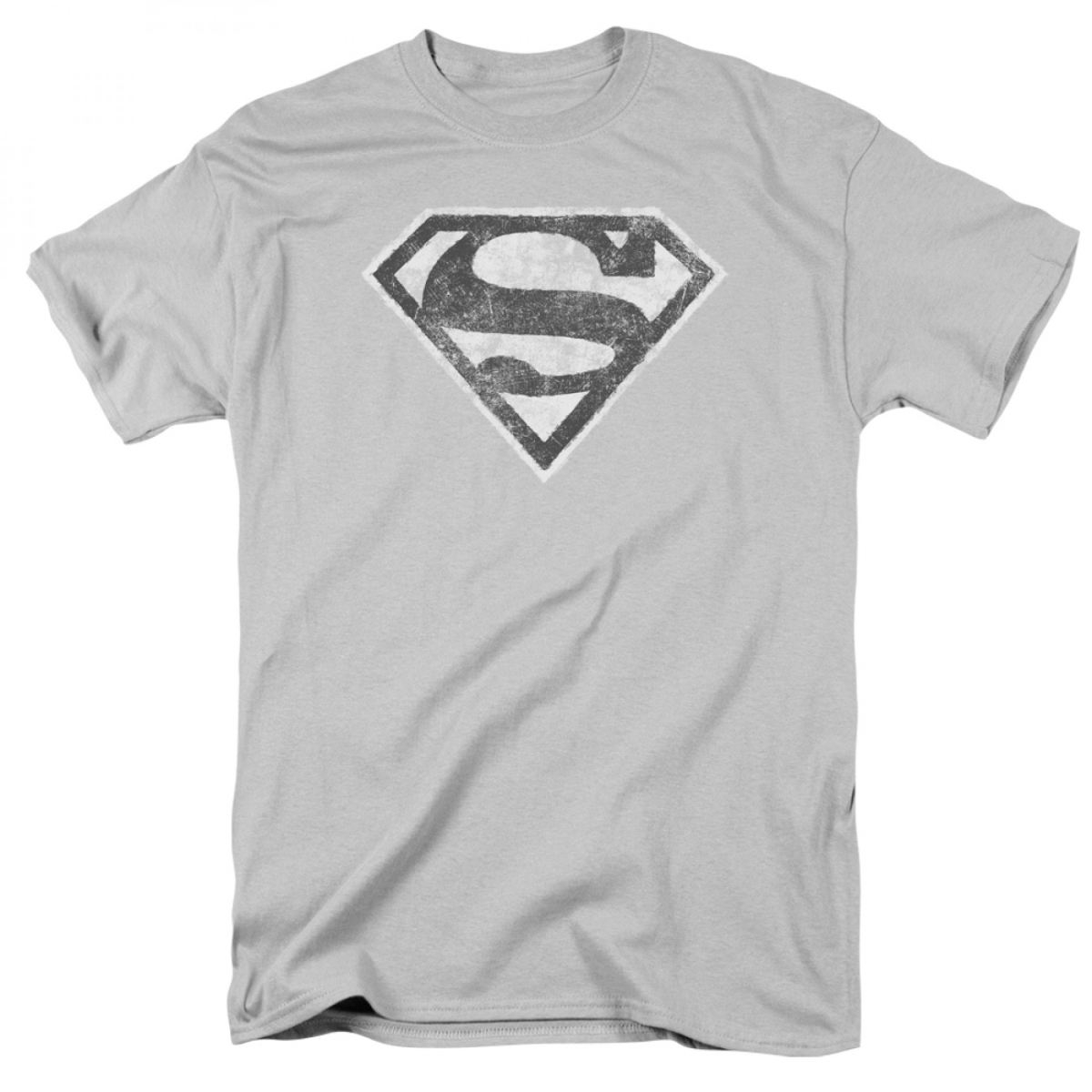 866767-medium  Distressed Monochrome Logo T-Shirt, Gray - Medium