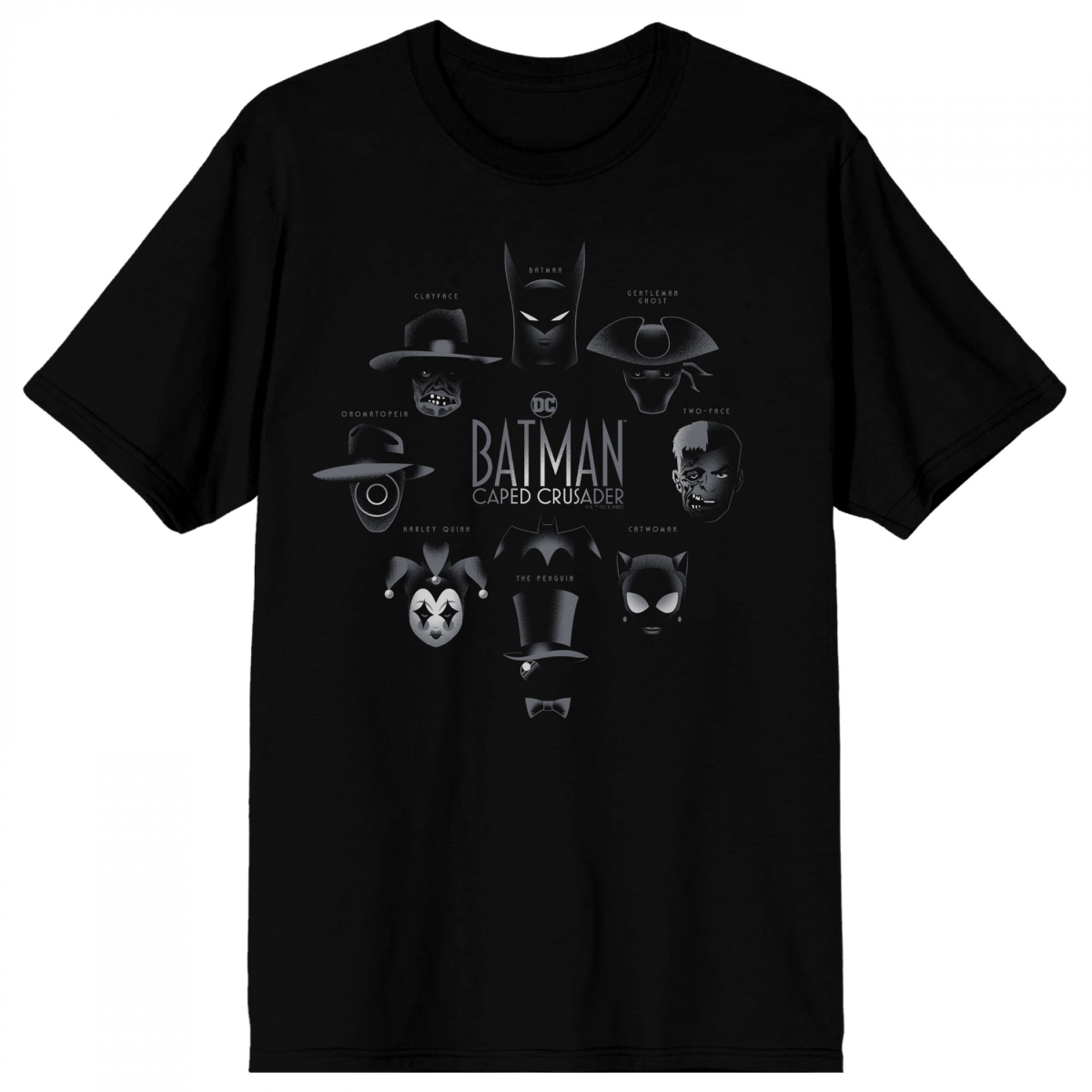 892800-large The Caped Crusader Character Profiles T-Shirt, Black - Large