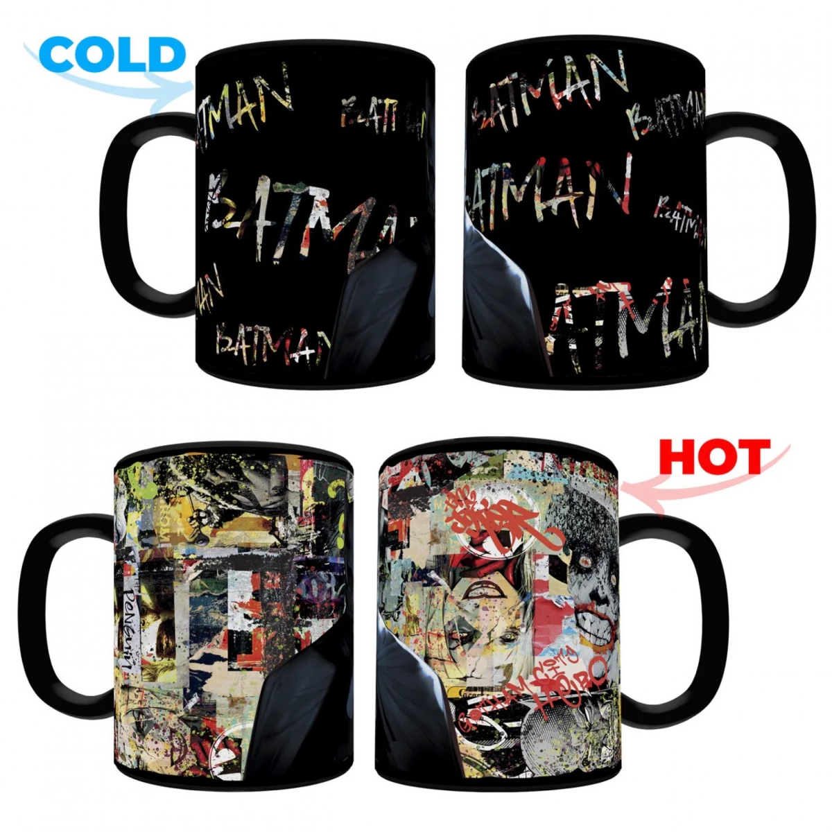 Picture of Batman 893121 16 oz Collage Morphing Heat Change Mug